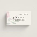 "Spring Wildflowers" - Place Cards in Pink Floral by Mere Paper - Front with Free Guest Printing