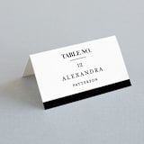 "The Minimalist" - Place Cards in Pearl by Kelly Schmidt - Folded with Free Guest Printing