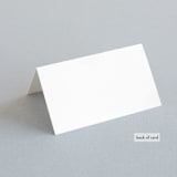 "Simple Elegance" - Place Cards in Tuxedo by Phrosné Barwood - Folded Back of Card