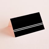 "Downtown" - Place Cards in Onyx by Lauren Chism - Blank front