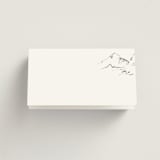 "Sketched Mountains" - Place Cards in Snow by Mere Paper - Blank front