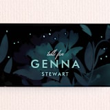 "Midnight Garden" - Place Cards in Midnight by Lori Wemple - Detail