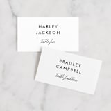 "Scripted Ampersand" - Place Cards in Classic by Roxy Cervantes - Front with Free Guest Printing