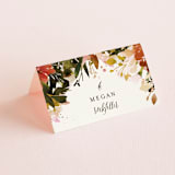 "Eden" - Place Cards in Poinsettia by Lori Wemple - Folded with Free Guest Printing