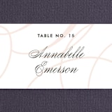 "Twirl Monogram B" - Place Cards in Blush by Ariel Rutland - Detail