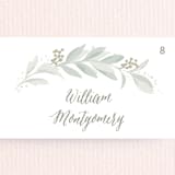 "Modern Wreath" - Place Cards in Sage by Hooray Creative - Detail