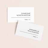 "Slanted" - Place Cards in Noir by Drango Design - Front with Free Guest Printing