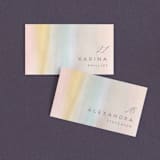 "Off Shore" - Place Cards in Dawn by Grace Kreinbrink - Front with Free Guest Printing