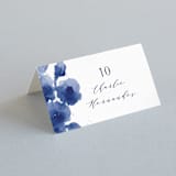 "Cornflower Wedding" - Place Cards in Periwinkle by Chris Griffith - Folded with Free Guest Printing