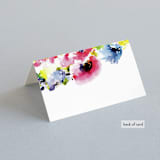 "Technicolor Flora" - Place Cards in Poppy by Angela Marzuki - Folded Back of Card