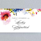 "Technicolor Flora" - Place Cards in Poppy by Angela Marzuki - Detail
