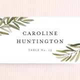 "Olive Branch" - Place Cards in Olive by Wildfield Paper Co - Detail