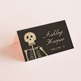 "Until Death" - Place Cards in Golden by Katie Zimpel - Folded with Free Guest Printing