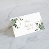 "Succulent Surround" - Place Cards in Cloud by Susan Moyal - Folded with Free Guest Printing