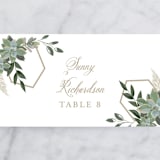 "Succulent Surround" - Place Cards in Cloud by Susan Moyal - Detail