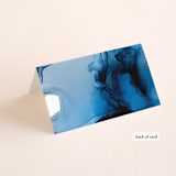 "blue tides" - Place Cards in Sea Blue by Erin Deegan - Folded Back of Card