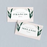 "Eternity" - Place Cards in Sage by Leah Bisch - Front