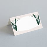 "Eternity" - Place Cards in Sage by Leah Bisch - Blank Front