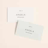 "Pattern Play" - Place Cards in Pebble by Anelle Mostert - Front with Free Guest Printing