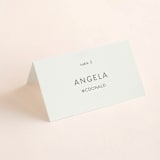 "Pattern Play" - Place Cards in Pebble by Anelle Mostert - Folded with Free Guest Printing