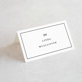 "Prelude" - Place Cards in Vanilla by Nazia Hyder - Folded with Free Guest Printing