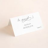 "Forever And" - Place Cards in Black Tie by Kim Dietrich Elam - Folded with Free Guest Printing