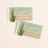 "Postcard from the Desert" - Place Cards in Sunset by Pink House Press - Front with Free Guest Printing
