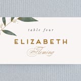 "Love Grows" - Place Cards in Leaf by Leah Bisch - Detail