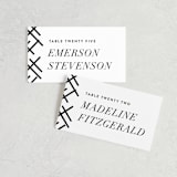 "Bad Dancing" - Place Cards in Dove by Amy Payne - Front with Free Guest Printing