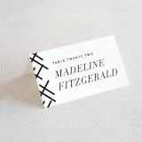 "Bad Dancing" - Place Cards in Dove by Amy Payne - Folded with Free Guest Printing