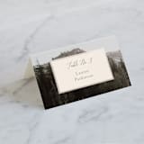"Vintage Photo Frame" - Place Cards in Puddle by Katharine Watson - Folded with Free Guest Printing