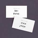 "Love Actually" - Place Cards in Onyx by Design Lotus - Front with Free Guest Printing