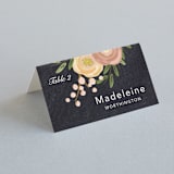 "botanica" - Place Cards in Midnight by Griffinbell Paper Co. - Folded with Free Guest Printing