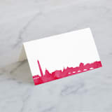 "Skyline - Washington DC" - Place Cards in Magenta by Laura Condouris - Blank front