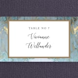 "Something Blue" - Place Cards in Aqua by Benita Crandall - Detail