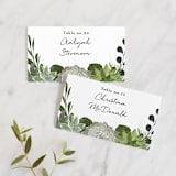"Agave & Greens" - Place Cards in Ivory by Susan Moyal - Front with Free Guest Printing