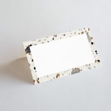 "Terrazzo Frame" - Place Cards in Mustard by Amy Payne - Blank front