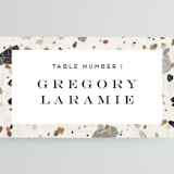 "Terrazzo Frame" - Place Cards in Mustard by Amy Payne - Detail
