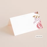 "Grand Bloom" - Place Cards in Mauve by Bonjour Paper - Folded Back of Card