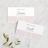 "Tara" - Place Cards in Blush by Kampai Designs - Front with Free Guest Printing