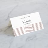 "Tara" - Place Cards in Blush by Kampai Designs - Folded with Free Guest Printing