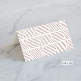 "Tara" - Place Cards in Blush by Kampai Designs - Folded Back of Card