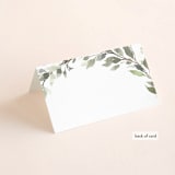 "Watercolor Wreath" - Place Cards in Linen by Katrina Crouch - Folded Back of Card