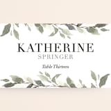 "Watercolor Wreath" - Place Cards in Linen by Katrina Crouch - Detail