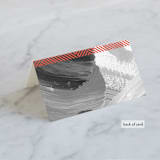 "Alexis" - Place Cards in Coral by Calee A.H. Cecconi - Folded Back of Card