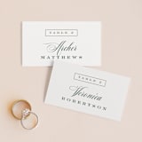 "Roman Shade" - Place Cards in Evergreen by Carrie ONeal - Front with Free Guest Printing