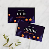 "Fire and Ice" - Place Cards in Fire by Jessica Corliss - Front with Free Guest Printing