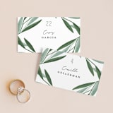 "Oliviers" - Place Cards in Spring by Gwen Bedat - Front with Free Guest Printing