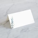 "Winterelle" - Place Cards in Cornflower by Petra Kern - Blank front