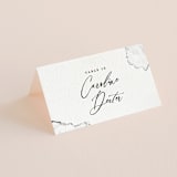 "Inky" - Place Cards in Ink by Pink House Press - Folded with Free Guest Printing